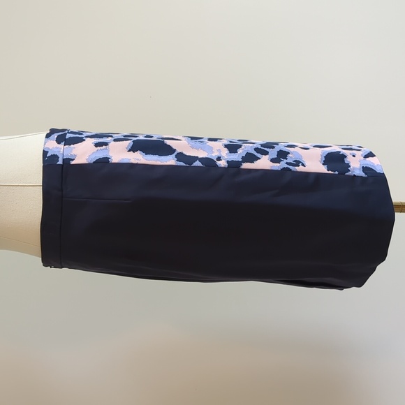 NWT Club Monaco size 8 navy skirt with purple and pink cheetah print - Picture 7 of 9